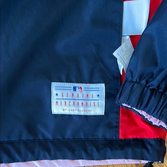 Red Sox ⚾️ Navy and Red/Pink Reversible Pullover windbreaker - Picture 2 of 5
